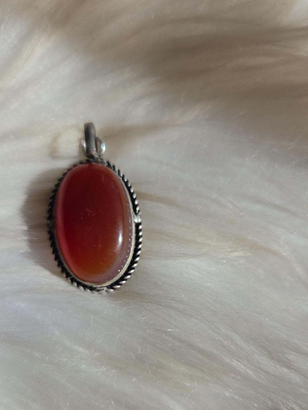 Carnelian Silver Plated 925 Gemstone Necklace Pendant